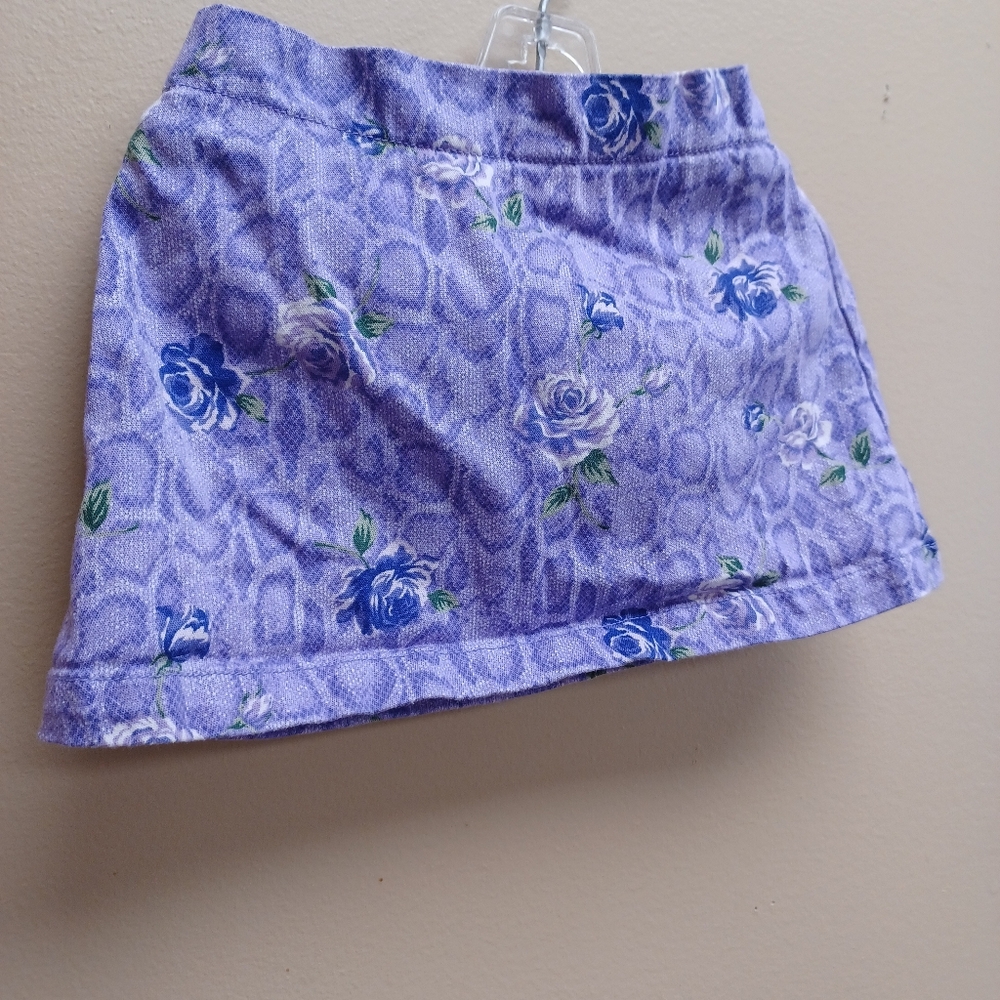 Skirt Toddler Purple Floral Print - 18 Months